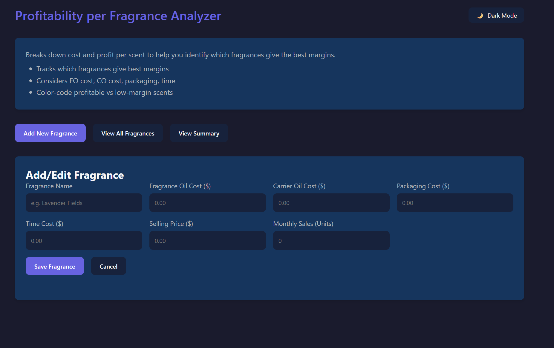 Profitability per Fragrance Analyzer - Image 2