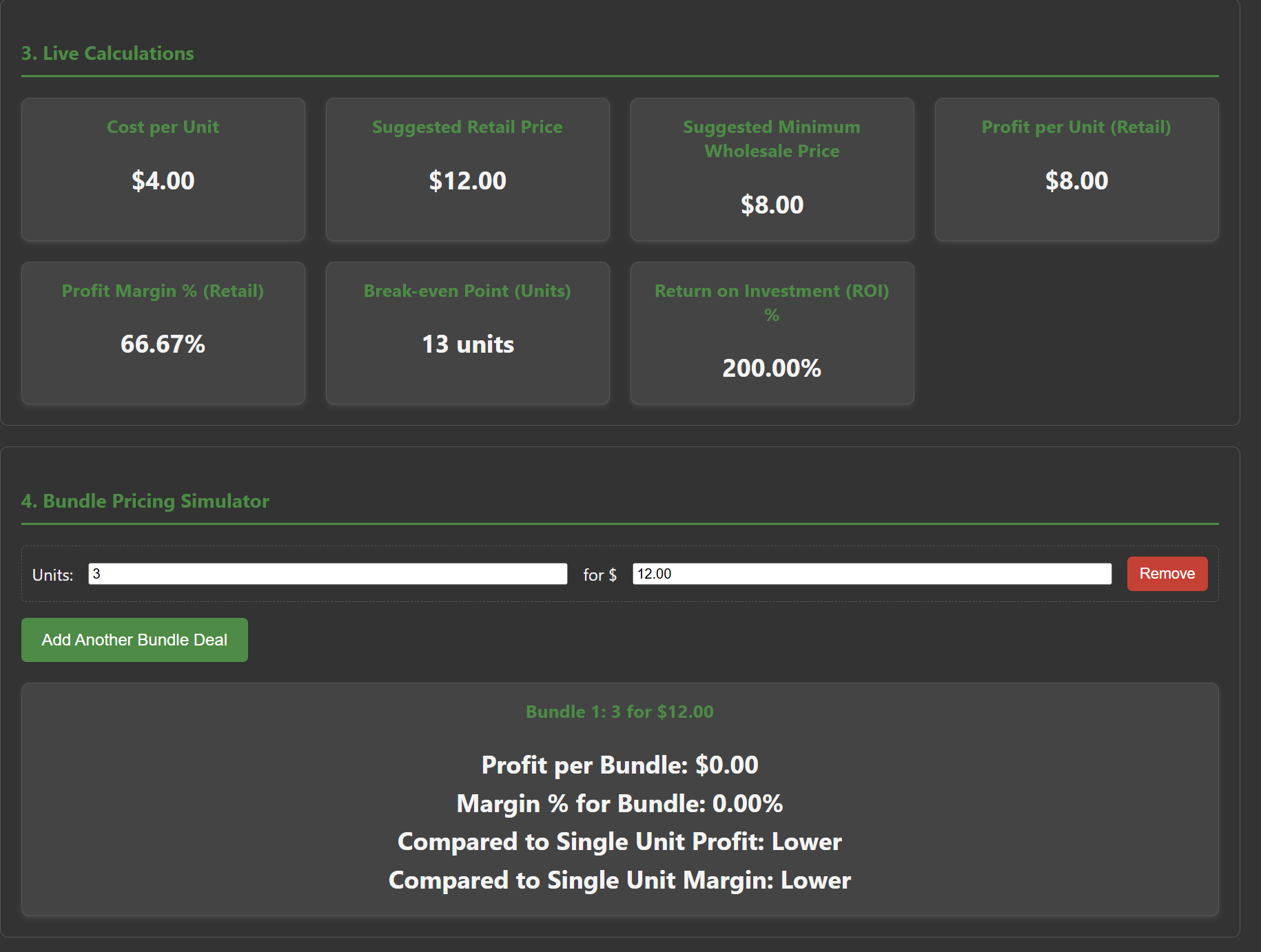 Profit & Pricing Calculator (Advanced) - Image 2